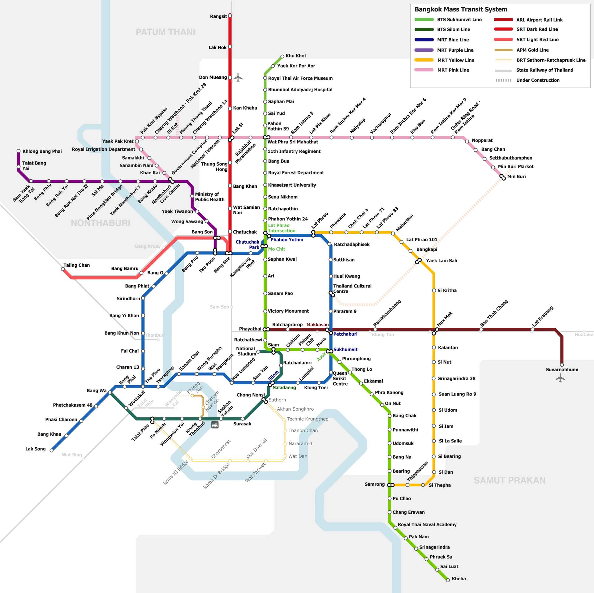 Bangkok Mass Transit System Map